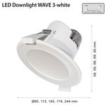 Panou led 2r rotund, wave r205, ip44, 25w, temperatura de lumina reglabila