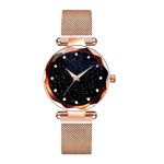 Ceas de dama Magnet Starry Sky Quartz Wristwatch Gold