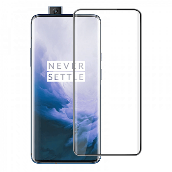 Folie protectie sticla securizata curbata pentru OnePlus 7T Pro/ 7 Pro negru, HIMO