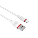 Cablu Borofone BX17 Enjoy USB la USB Type-C, 1m, Alb