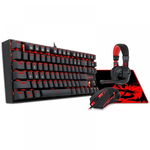 Kit gaming 4 in 1 Redragon K552-BB Tastatura Mecanica Casti Mouse Mousepad