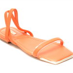 Aldo, Sandale slingback din piele ecologica Wiciratha, Oranj, 6