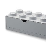 Sertar de birou lego 2x4 gri, Lego