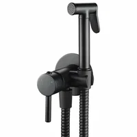 Dus igienic cu baterie negru mat Rea Loop cu baterie incastrata