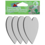 Carton panzat magnetic forma inima 7 5x7 5x0 3cm 4 set Phoenix 0297040103, Galeria Creativ