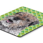 Caroline`s Treasures Border Terrier Lucky Shamrock St Patrick`s Day Mouse Pad, Hot Pad sau Trivet Multicolore Large, 