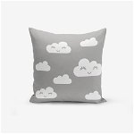 Față de pernă cu amestec din bumbac Minimalist Cushion Covers Grey Background Cloud, 45 x 45 cm, Minimalist Cushion Covers