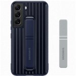 Husa telefon SAMSUNG Protective Standing Cover Strap pentru Galaxy S22, EF-RS901CNEGWW, albastru inchis