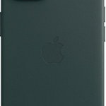 Husa de protectie Apple Leather Case with MagSafe pentru iPhone 14, Forest Green, Apple