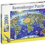 Puzzle Harta Lumii 200 piese Ravensburger, Ravensburger