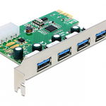 Delock PCI Express Card 4 x USB 3.0 extern - adaptor USB - PCIe 2.0 - USB 3.0 x 4