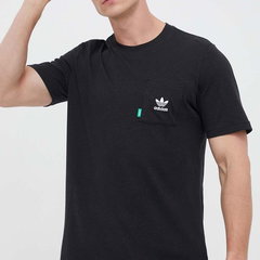 adidas Originals tricou bărbați, culoarea negru, uni HR8623-BLACK, adidas Originals