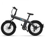 Bicicleta electrica iSEN Q3 Fat Bike, 750 W, 7 viteze Shimano, Rulare full electric sau asistata, Viteza maxima 45km/h, Baterie detasabila, IP54 (Gri), iSEN