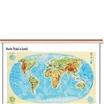 Harta fizica a Europei - mini - plastifiat cu sipci