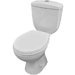 Vas WC, rezervor WC cu functie de bideu, capac WC, ceramica, evacuare orizontala, alb