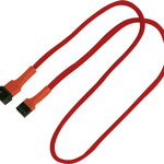 Cablu si adaptor pentru PC Nanoxia 4-Pin PWM 60cm rosu (900300012), Nanoxia