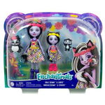 Enchantimals set papusi surori si animalutele lor. Sage Skunk cu Caper si Sabella Skunk cu Striper, Mattel