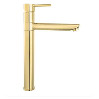 Baterie lavoar inalta auriu lucios, pipa mobila, Ferro Fiesta, Ferro