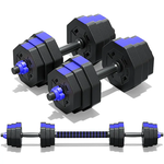 Set gantere si haltera reglabile hex HomeFit and reg 20kg - Blue