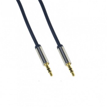Cablu audio logilink stereo (3.5 mm jack t/t), 0.5m, conectori auriti, albastru "ca10050" (include tv 0.06 lei)