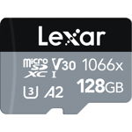 128GB microSDXC SILVER 1066x UHS-I/U1/A2 R160/W120 (V30), Lexar