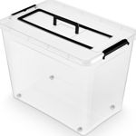 ORPLAST Container depozitare ORPLAST Cutie simpla, 80l cu maner, transparent, ORPLAST