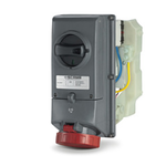 Priza interblocabila\n32A 3P+N+E 2h >50V >300-500Hz 130X260MM terminal cu surub Cu interblocaj mecanic, Scame