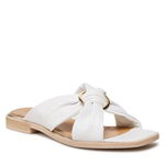 Papuci flip-flop dama, Lasocki, Piele naturala, Alb, Alb, 37