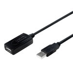 Cablu prelungitor activ USB 2.0 T-M, 10 m, Logilink, LogiLink