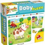 Puzzle baby, Lisciani, Animalute de la ferma, 24 piese, Lisciani
