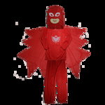 Costum pentru copii IdeallStore®, Red Owl, marimea 5-7 ani, 110-120, rosu, jucarie inclusa, IdeallStore