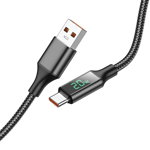 Cablu Borofone BU32 Exclusive USB la USB Type-C, impletitura textila, 1.2m, Negru