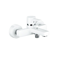 Baterie baie pentru cada / dus, Kludi Zenta 386709175, montaj aplicat, monocomanda, finisaj alb