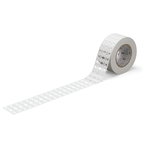 Cable tie marker; for TP printers; for use with cable ties; 25 x 10 mm; white, Wago