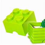 Cutie depozitare LEGO 2x2 verde deschis
