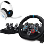 Volan Logitech Driving Force G29 (PC/PS3/PS4/PS5) + Casti Astro A10, Logitech