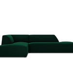 Coltar stanga 4 locuri, Ruby, Micadoni Home, BL, fara cotiera, 273x180x69 cm, catifea, verde bottle, Micadoni Home