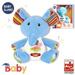 Jucarie interactiva bebe cu sunete si lumini 15 cm - Elefant