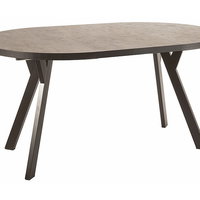 Masa extensibila GALAXY, stejar artisan/negru, PAL laminat/metal, 100/168x100x76 cm