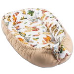 Cosulet bebelus pentru dormit Kidizi Baby Nest Cocoon 90x50 cm Animals Party, Kidizi