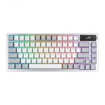 Tastatura mecanica gaming bluetooth Asus ROG Azoth PBT NX Snow alba cu gri iluminare RGB