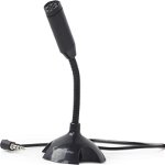 Microfon USB cu suport de birou, Gembird, omni-directional, lungime cablu 110 cm, negru, Gembird