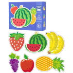 Set 6 puzzle-uri pentru copii, cu piese mari, Fructe, 33 de piese