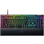 Tastatura mecanica gaming BlackWidow V4 (Yellow Switch), taste ABS, layout US, iluminare RGB, cu 6 butoane customizabile, suport pentru incheietura magnetic, negru