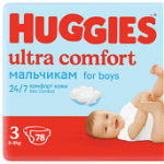 Scutece Huggies Ultra Comfort Mega 3, 5-9 kg, 78 buc