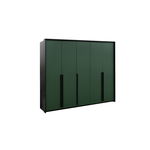 Dulap Genua, 5 Usi, 255x65x217 cm, Verde, STOLAR