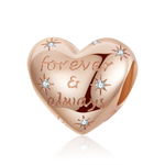 Talisman din argint Forever & Always Rose Gold, EdenBoutique