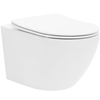 Vas wc suspendat Rea Carlo Mini Tornado Rimless Slim Alb Lucios, Rea