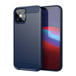 Husa de protectie, Carbon Case, iPhone 12/12 Pro, Albastru, OEM