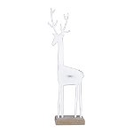 Figurină decorativă Crăciun Ego Dekor Deer, înălțime 25,5 cm, alb, Ego Dekor